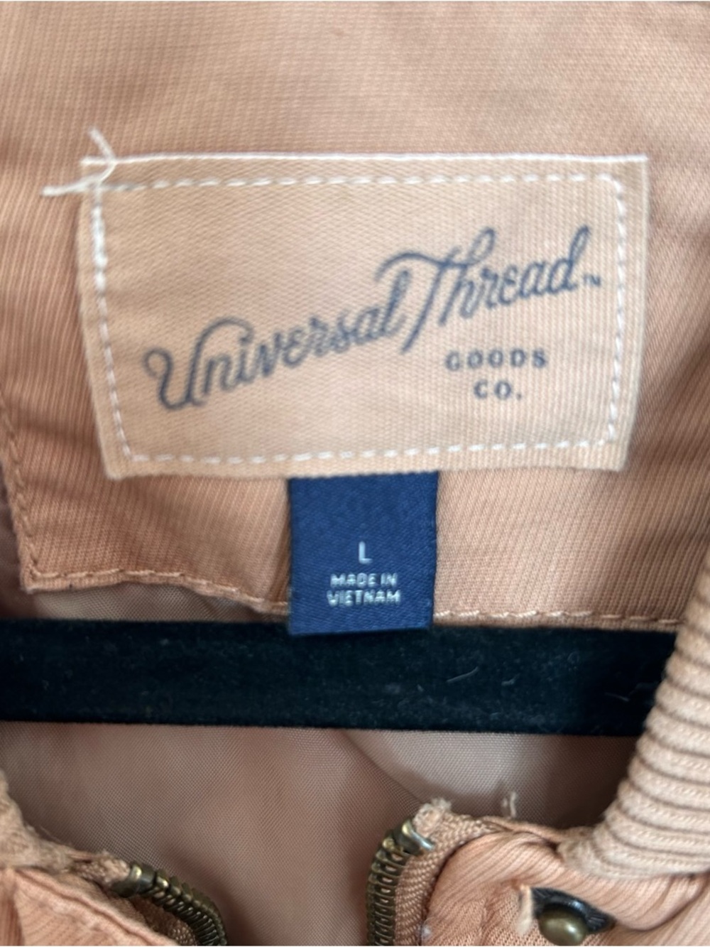 Universal Thread Quilted Bomber Jacket - Peach/Tan - Picture 2 of 8